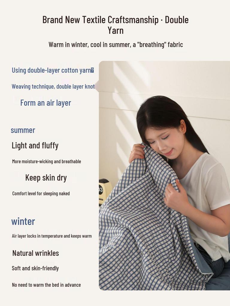 Class A Cotton Gauze Sleeping Bag: Lightweight, Portable for Adults - Ideal for Summer, Travel, Camping, Car Use