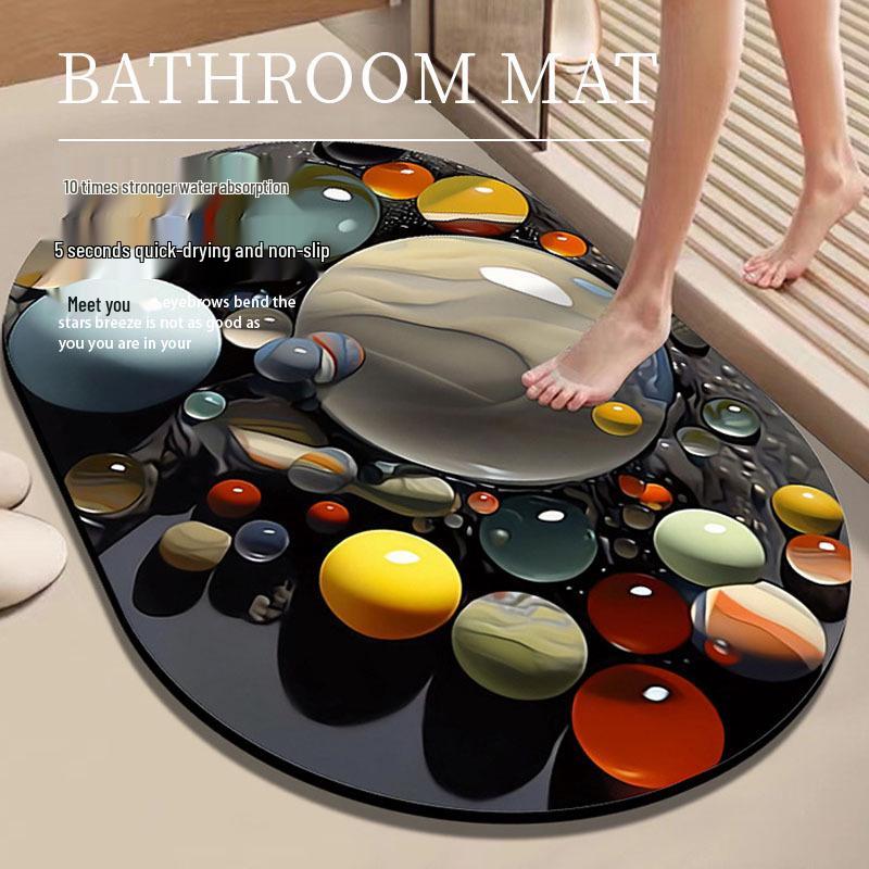 Diatom Absorbent Quick-Dry Non-Slip Bathroom Floor Mat
