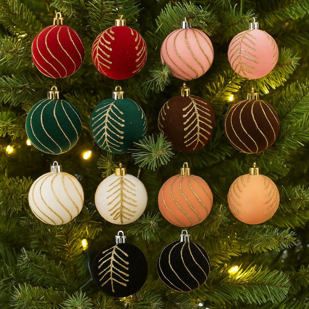 6cm Christmas Hanging Balls DIY Crafts Xmas Tree Pendants Christmas Balls Set Party Favors
