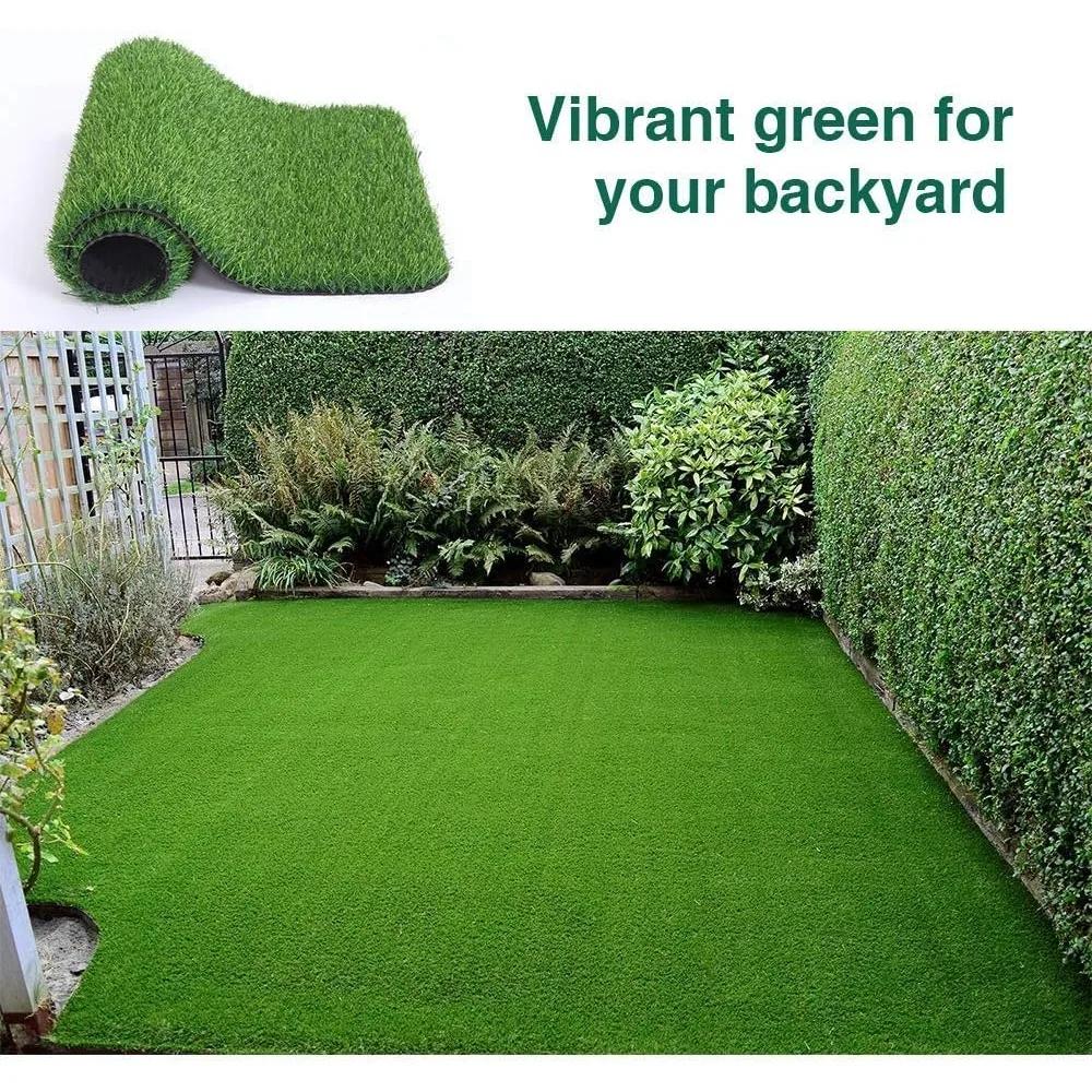 Artificial Grass Rug Fake Faux Turf Grasses, 0.7" Indoor Garden Lawn Landscape Balcony Synthetic Grass Mat