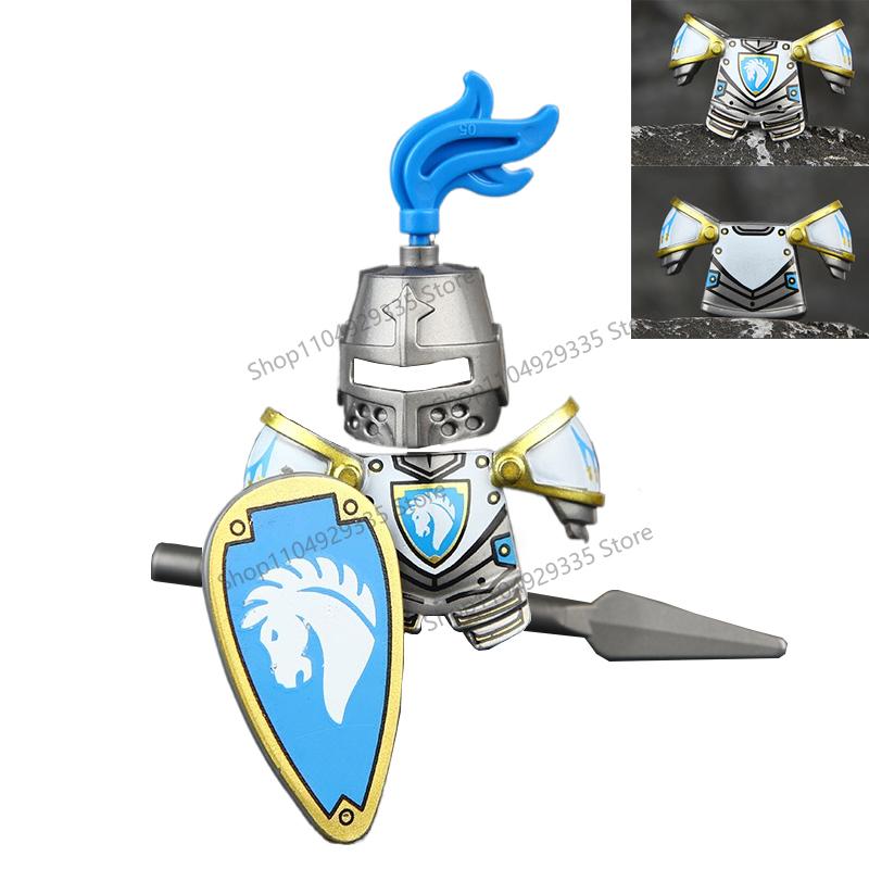 Medieval Military Soldiers Figures MOC Building Blocks Castle Black Eagle Wolf Octopus Griffin Ancient Knight Waffen Bricks Toys