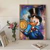 5D DIY Diamond Art Painting Kits for Adults, Donald Duck, A Financial Tycoon Full Round Crystal Diamond Kits for Beginner for Home Wall Decorate