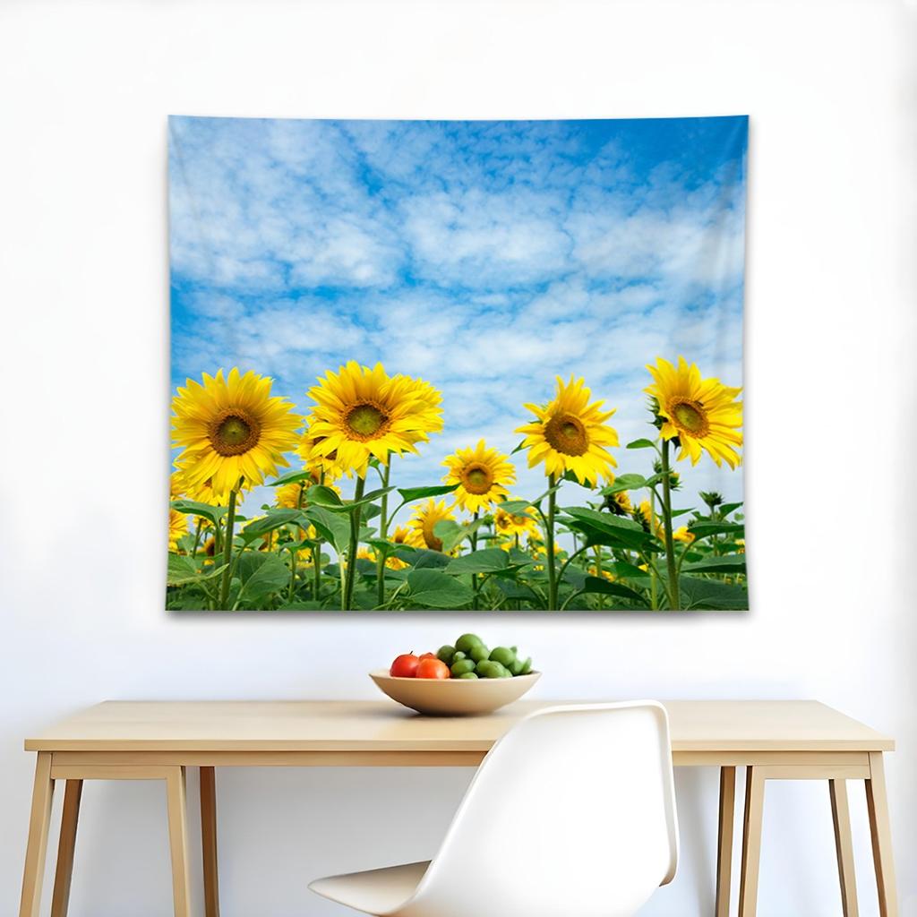 Tropical Beach Palm Tree Tapestry Ocean Scenery Wall Hanging Polyester Summer Aesthetic Decor for Bedroom Living Room Dorm