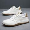Fashion 2025 Men Casual Leather Shoes High Quality Lace-up Daily Men's Shoes Non-slip Shock-absorbing Men's Sneakers Zapato Para Hombre