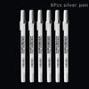 0.8mm Paint Marker Permanent Marker Graffiti Metalic Marker Pens Gold Silver White Pen Writting Drawing Art Supplies