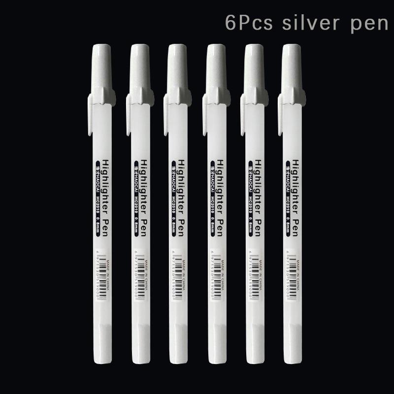 0.8mm Paint Marker Permanent Marker Graffiti Metalic Marker Pens Gold Silver White Pen Writting Drawing Art Supplies