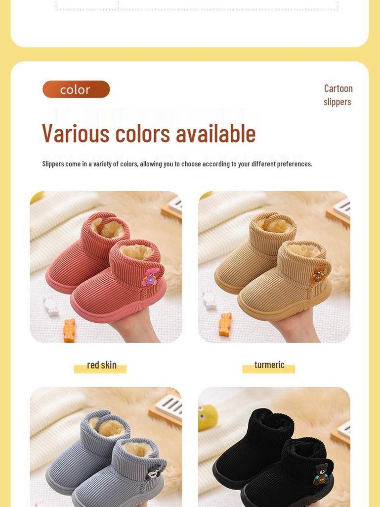 Winter Cotton Shoes for Boys & Girls - Cold-Proof, Breathable Toddler & Infant Princess Style