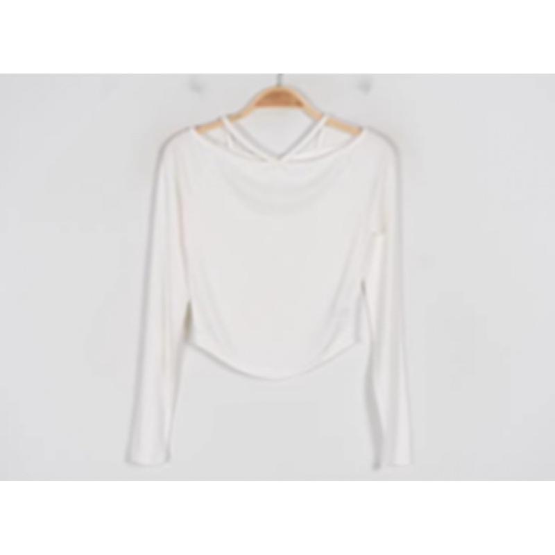 2024 Autumn Women s Fashion: Versatile One-Shoulder Spaghetti Strap Base Layer One Size белый