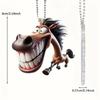 Cross-border Cartoon Horse Acrylic Pendant for Car Interior, Keychain, or Backpack Decoration