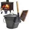 Ash Removal Fireplace Ash Bucket Large Capacity Heavy Duty Ash Removal Container with Lid Rust Resistant