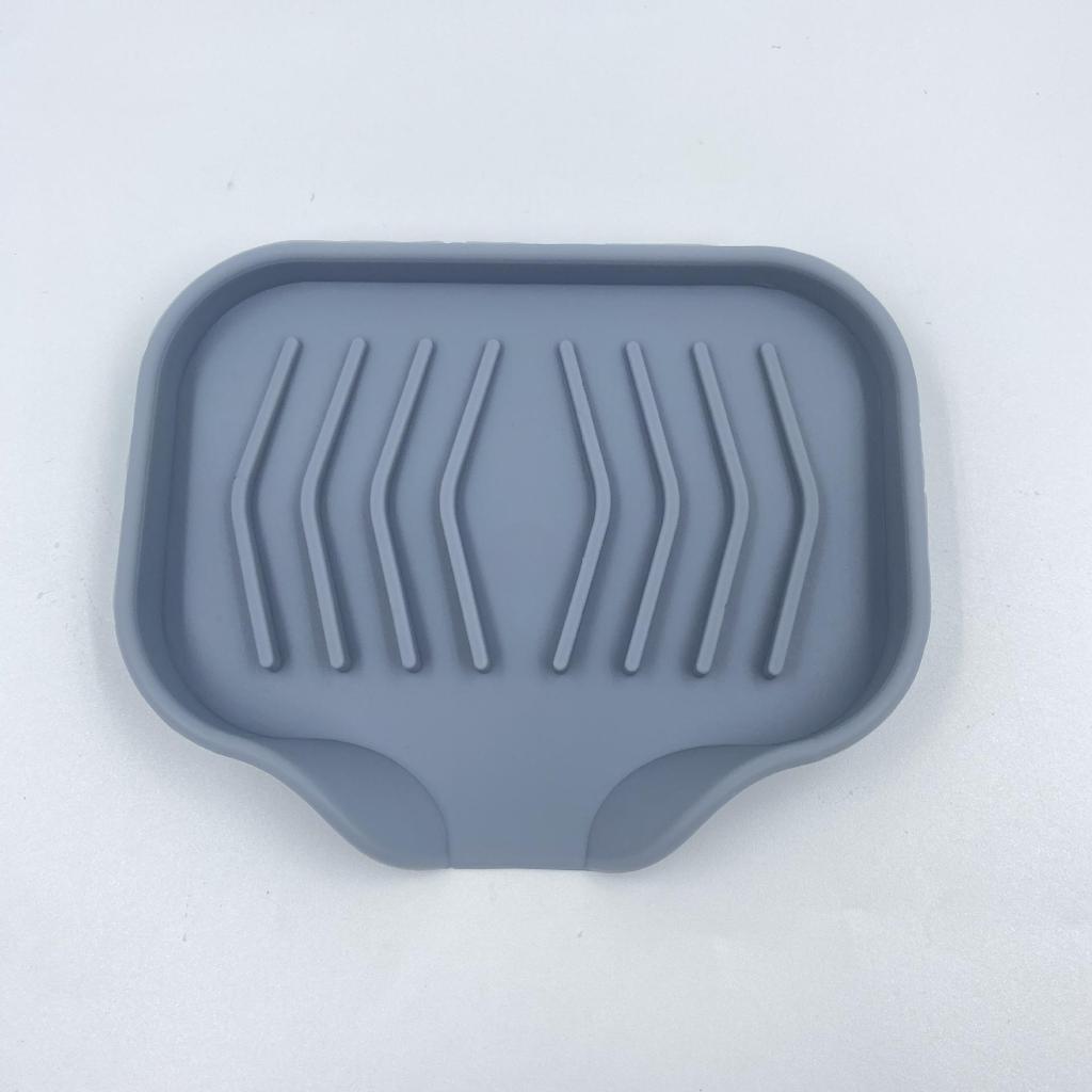 Silicone Soap Holder, Anti-slip Draining & Flowing Soap Dish for Home