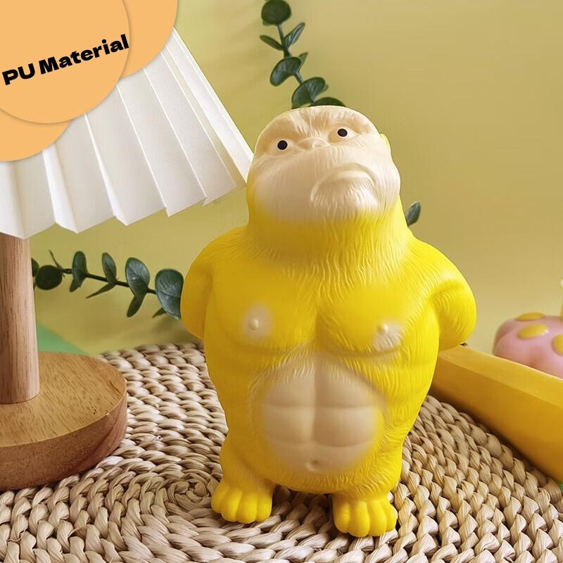 Squishies Gorilla PU Slow Rising Soft Decompression Doll Toy Animal High-Elastic Stretchable Kawaii Squeeze Toys for Kids Adult