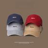 Japanische Einfache Englische Bestickte Baseballkappe Herren Große Größe Bequem Weiches Oberteil Retro Kappe Zeigt Gesicht Kleiner Sonnenschutz