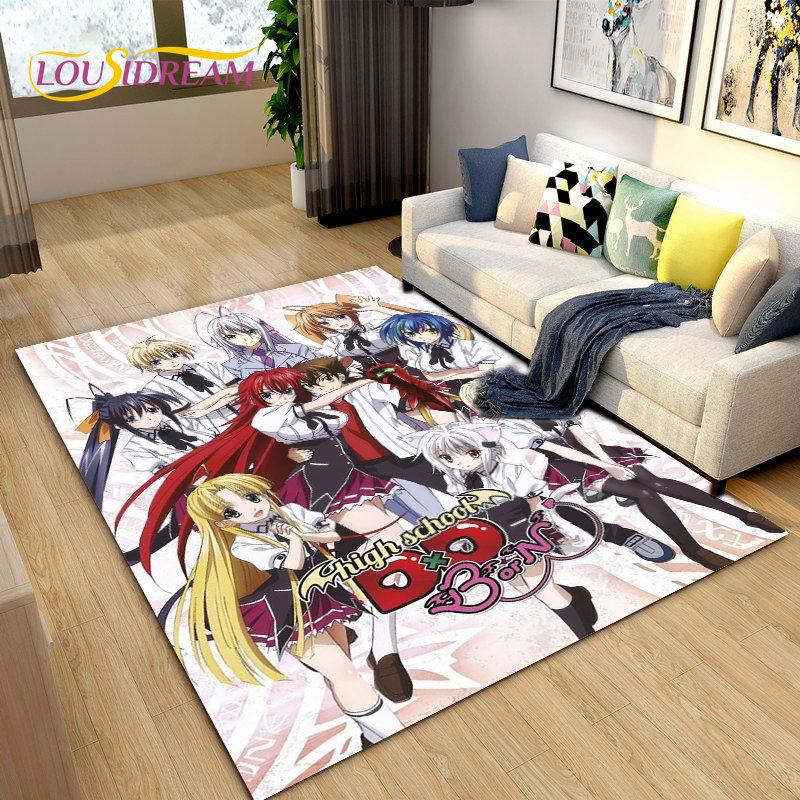 3D High School D×D Sexy Anime  Area Rug,Carpet Rug for Living Room Bedroom Sofa Doormat Decoration,kids Play Non-slip Floor Mat