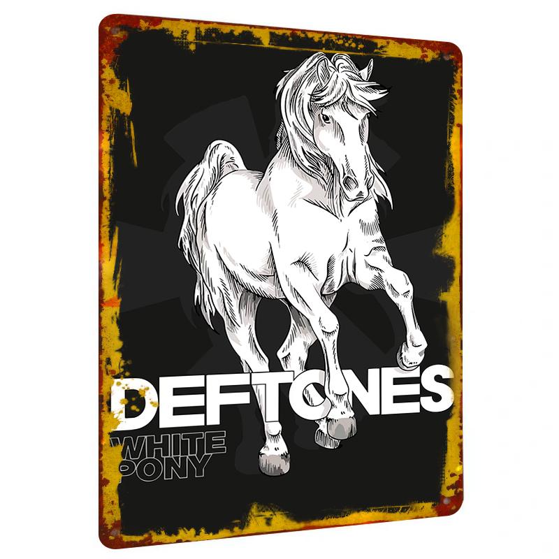 Deftones White Pony Album Art Metal Wall Decor Rock Music Band Poster Home Decor Gift 20x30cm（7.8x11.8inch）
