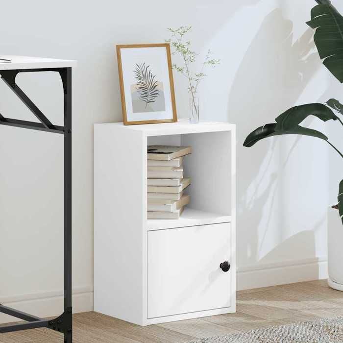 VidaXL Bibliothèque blanc 31x24x52 cm bois d'ingénierie, étagère à livres, support de rangement, support à livres, armoire 860319