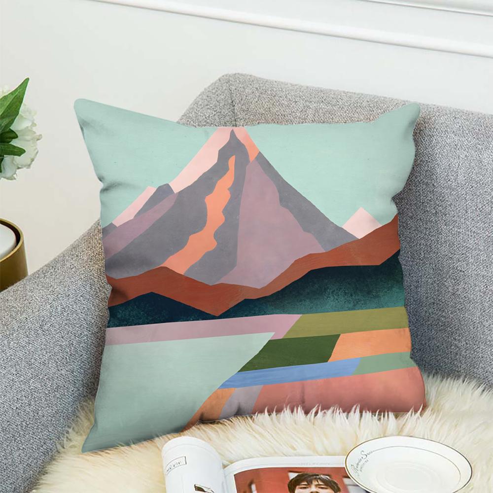H-Henry Art Pillow Case For Car Sofa Decorative Home Double-sided Print Plush Square Throw Pillow Cushion Cover
