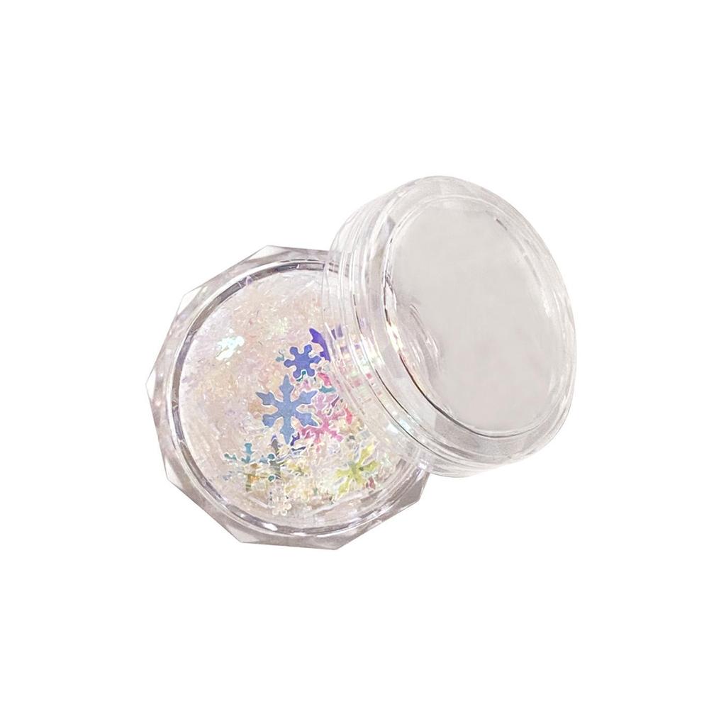 Colorful Glitter Snowflake Sequins for Christmas and New Year Makeup Decorations