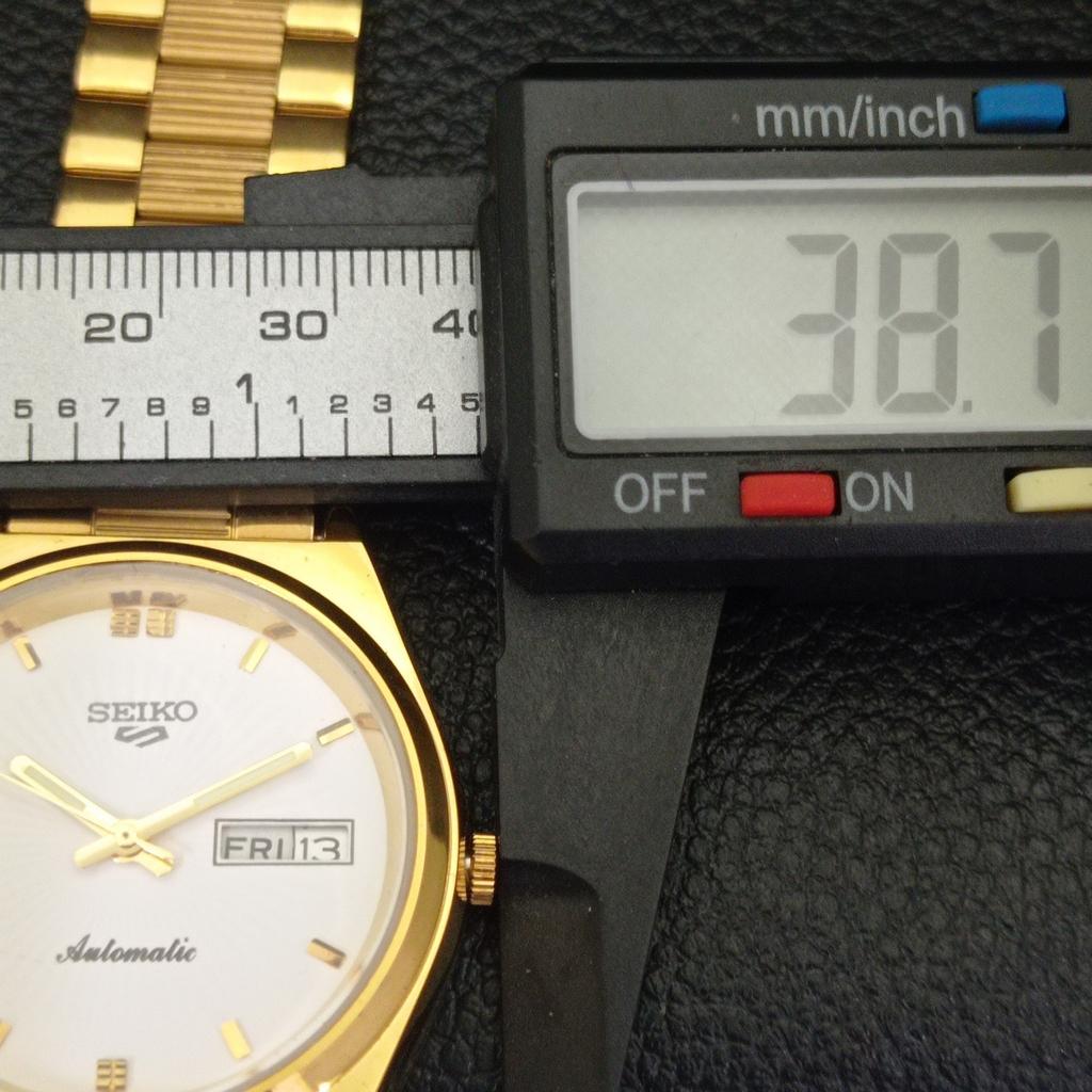 REFURBISHED VINTAGE SEIKO 5 AUTOMATIC JAPAN MENS WHITE DIAL WATCH A434710-2 R121-a434710
