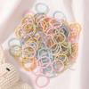 100pcs Baby 2cm Colorful Rubber Band Does Not Hurt The Hair Small Thumb Ring High Elastic Thread Toddler Kids Scrunchies Set