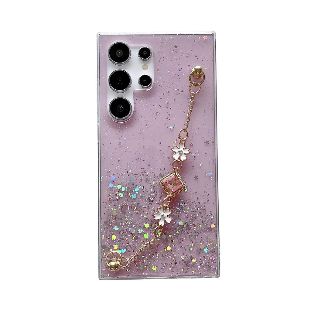 Applicable to Samsung S22U mobile phone case S23U.diy bracelet S24U Epoxy glitter niche mobile phone case