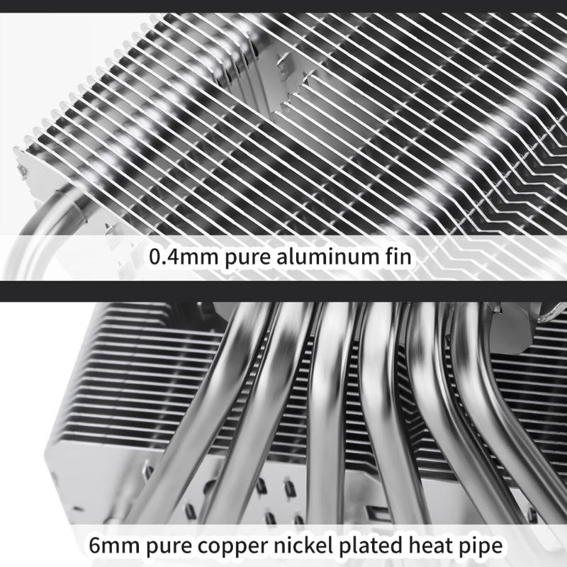 CPU Cooling Fan Low Noise Computer Processor Cooling Radiator Easy Installation for 1700 Various Motherboards