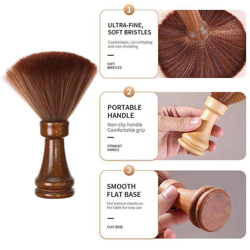 1pcs Beard Shaving Brush Remove Soft Brush Hair Cutting Neck Face Duster Barber Brush Salon Styling Tools Accessories