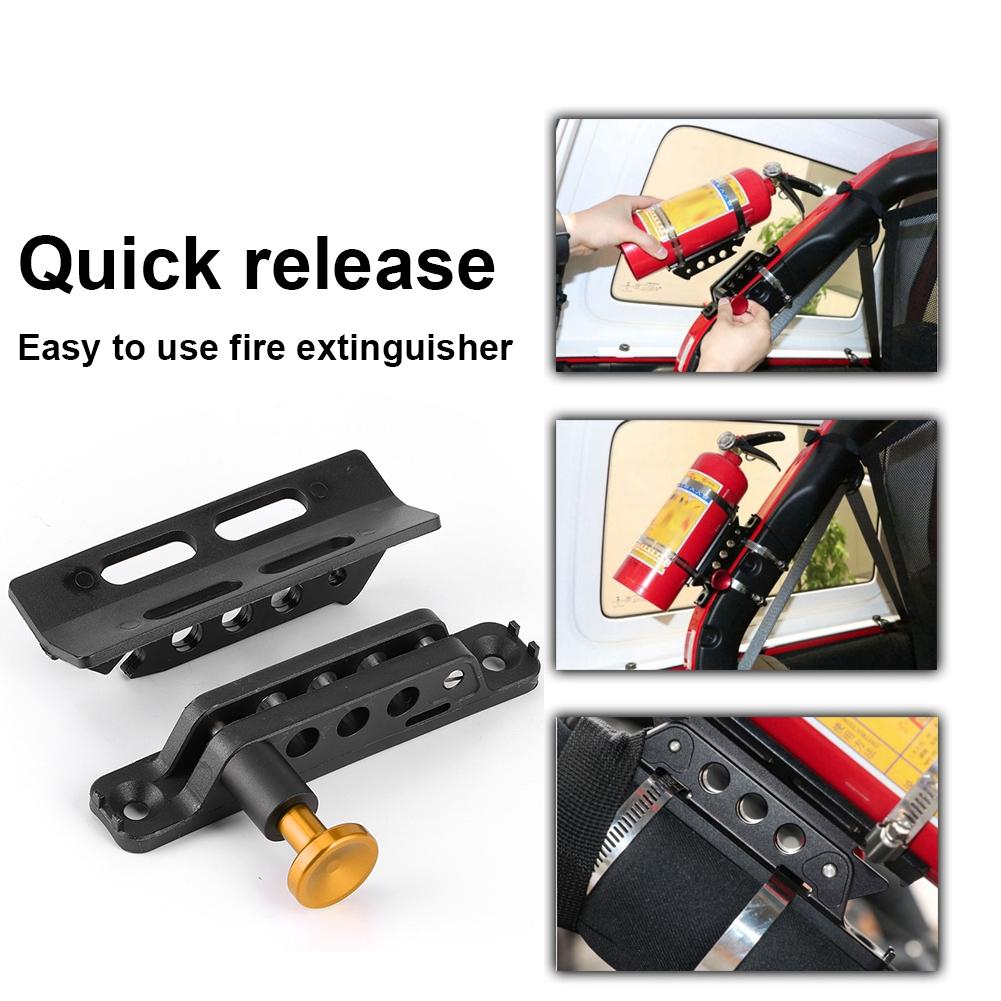 Support de support d'extincteur Ajustable Convient pour Jeep Wrangler Sport/ JK/ SaharaDoré