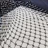 1 Yard Crystal Diamand Fishing Net Fabric Hollow Out Stretchy Mesh Lace Fabric For Sewing  Dress Bag Shoe Garment Material