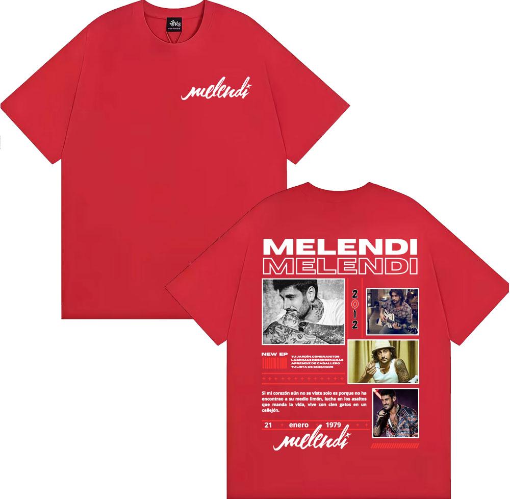 

Rapper Melendi Album 2025 Tour Graphic T Shirts Unisex Women Fashion Hip Hop Harajuku Tshirt Comfort Cotton Oversized T Shirt Tops S