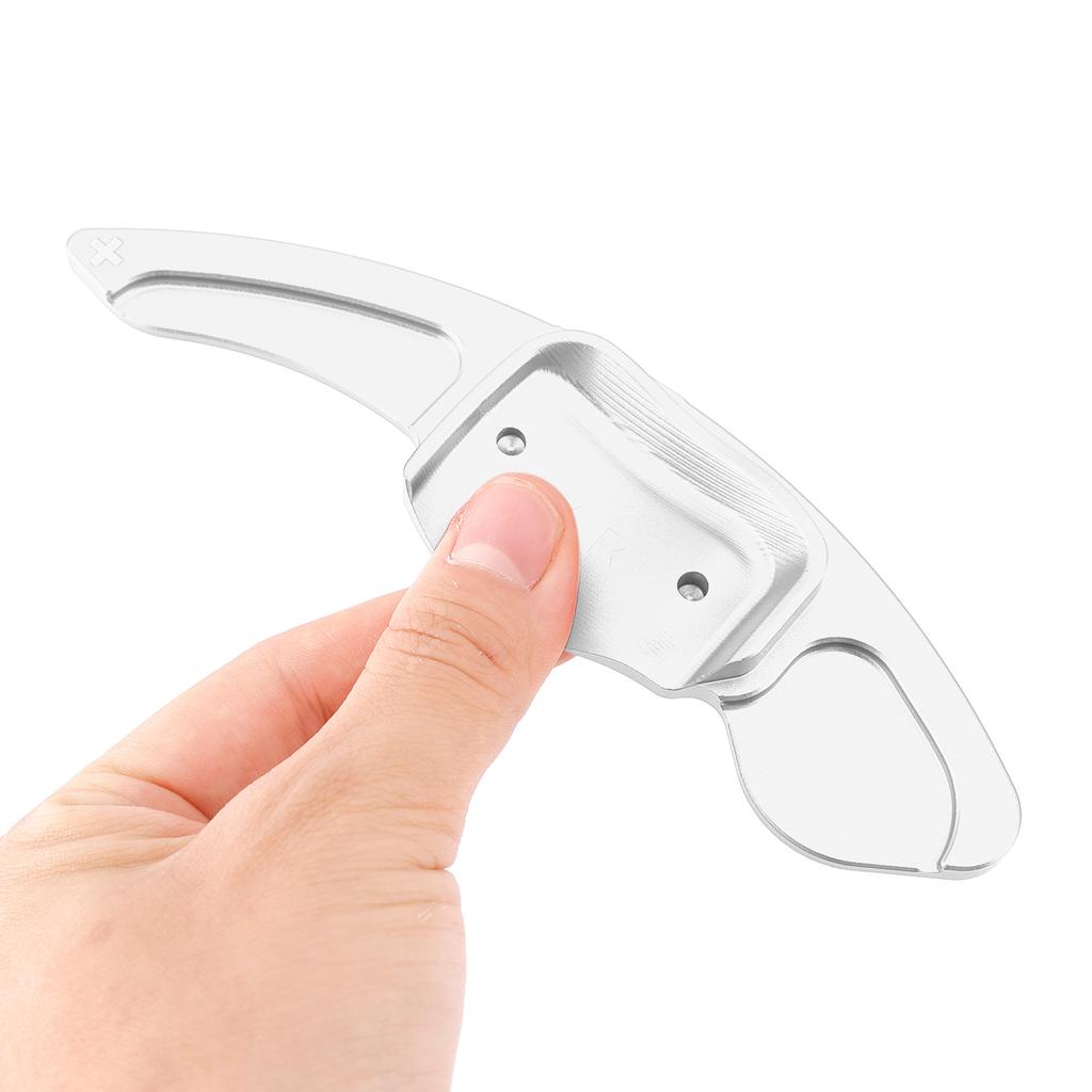 Steering Wheel Paddle Shifter Extension For VW Golf 6 Tiguan CC Aluminium Silver