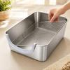 Low Entry Stainless Steel Rabbit Litter Toilet Washable