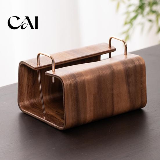 Napkin Storage Organizer Wooden Tissue Holder, Rectangular Decorative Paper Dispenser, Compact Dispenser Organizer, for Office Desk Home Decor Dining