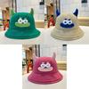 Niedlicher Cartoon Fischerhut für Damen Lustiges Großmaul-Design Frühling Sommer Eltern-Kind Sonnenschutz Sonnenhut Trendig und entzückend Grün