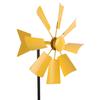 Hyack Weathervane, Outdoor Windmill, Gardening Pinwheel, Iron, Bird Scare, Garden Decoration, Yellow