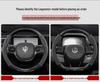 Universal Non-Slip Suede 3D Embossed Genuine Leather Steering Wheel Cover for All Seasons