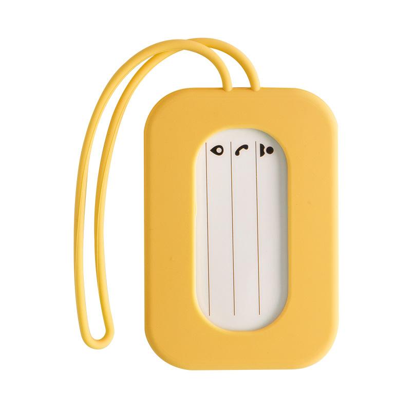 Solid Color Luggage Tag Luggage Identification Tag Anti-lost Identification Tag Silicone Name Tag Listing Suitcase Boarding Pass