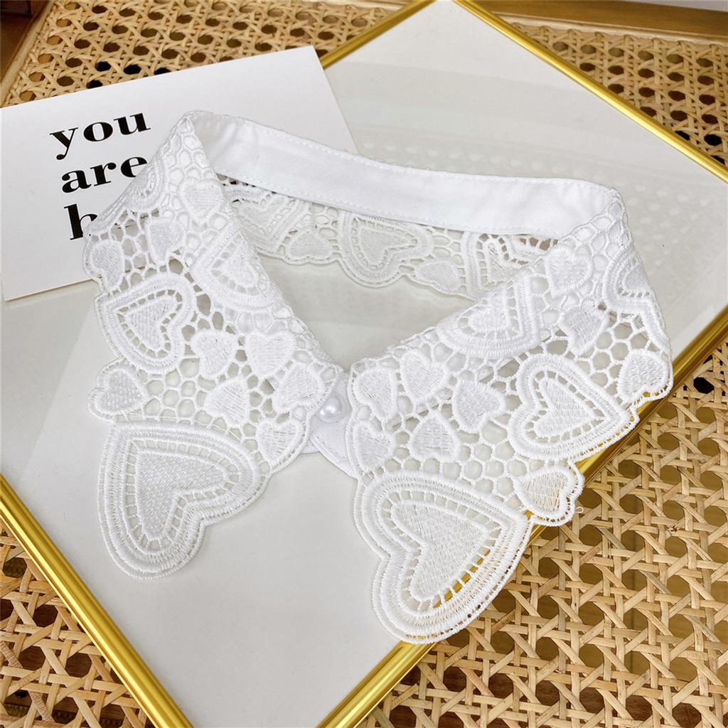 Embroidered Fake Collar European And American Style New White Shawl Doll Fake Collar Female Shirt False Collar
