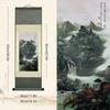 AtfArt Asian Wall Decor - Beautiful Silk Scroll Painting of Waterfall River Landscape - Mountain Spring Autumn Color Oriental Decor Chinese Art Wall