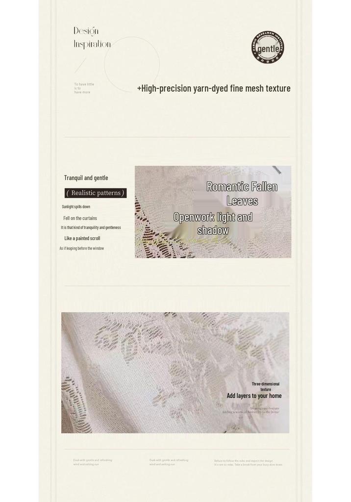 French Retro Lace Jacquard Blackout Curtains with Butterfly Design - Sheer White Style for Living Room & Bedroom