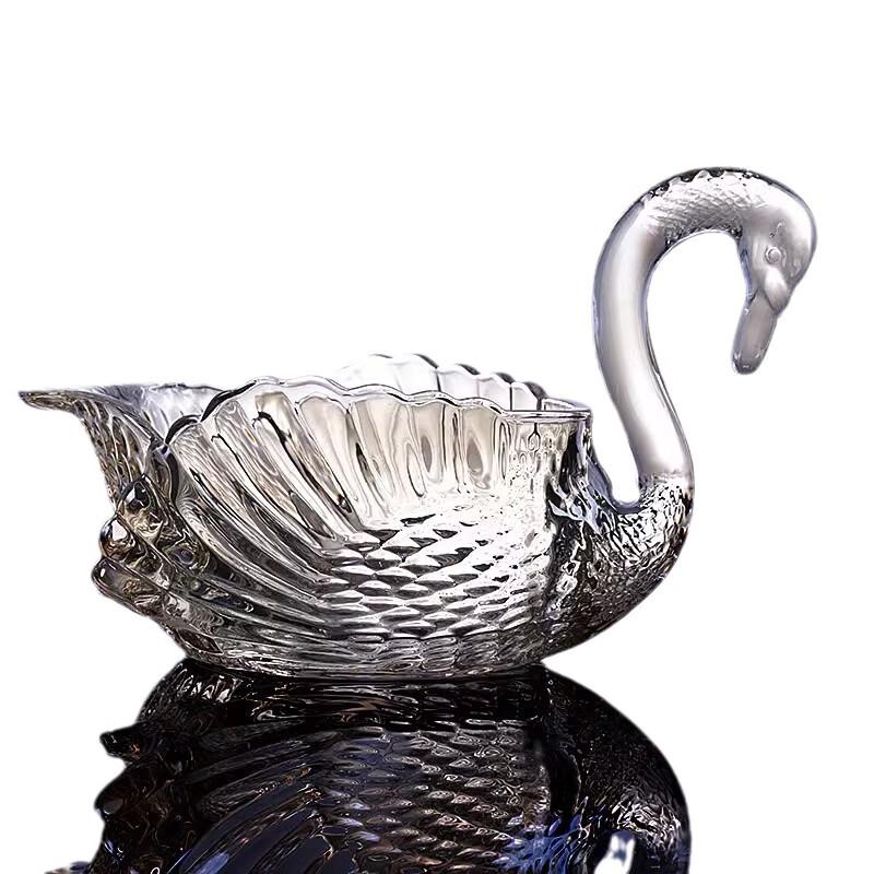 Schwan Kristallglas Obstschale