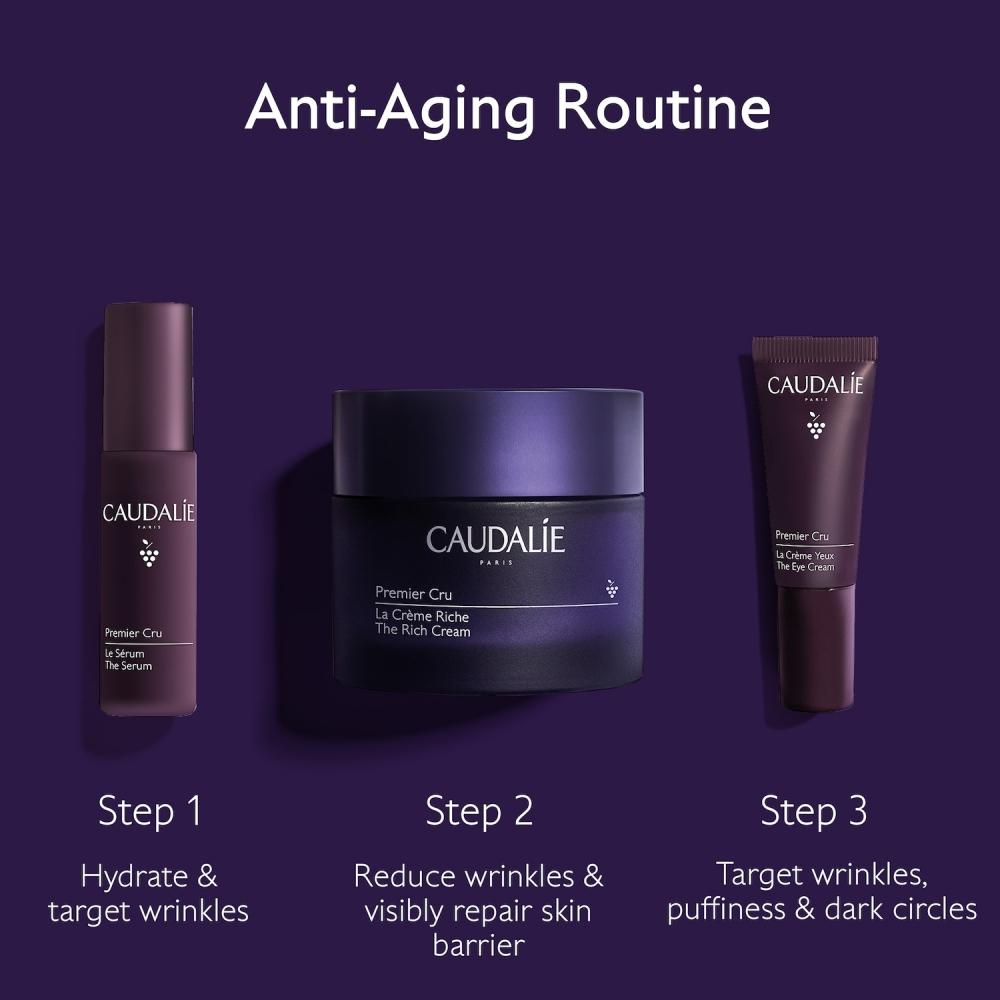 Caudalie Premier Cru Anti Aging Set For Fine Lines And Wrinkles