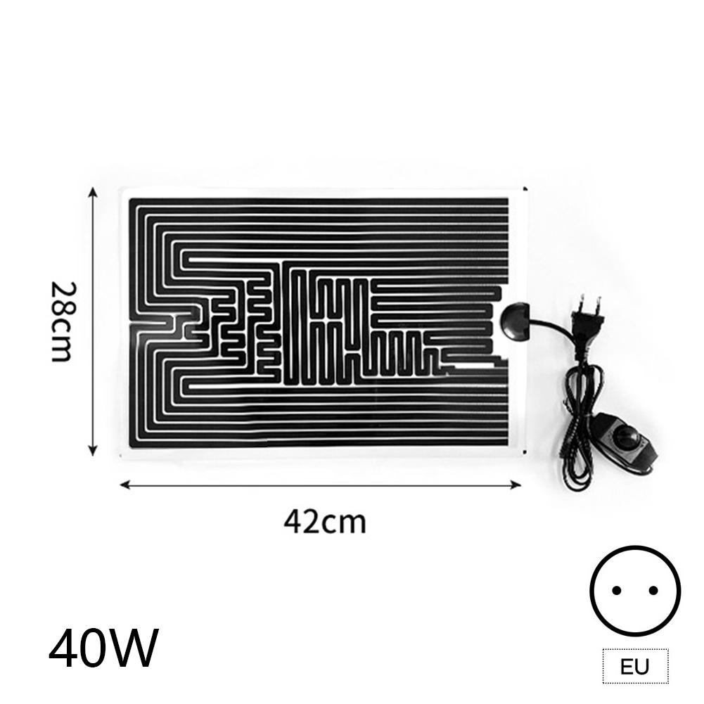 European Standard 5-45W Reptiles Heat Mat Climbing Pet Heating Warm Pads Adjustable Temperature Reptile Pet Thermal Insulation Equipment