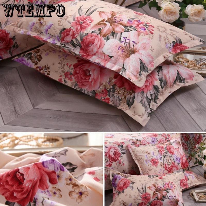Printed Pillowcase Bedding Fashion Student Dormitory Essential Pillowcase 48X74cm A Pair