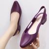 Neu Frauen Sandalen Slingback Casual Skidproof Strand Schuhe Für Weibliche Spitz Zehe Chunky Med Heels Flip-Flops