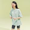 Anta Short Sleeve Knitted T-Shirt Summer Loose Casual Tee Unisex tops Rain-Mist-Blue 972628106-2