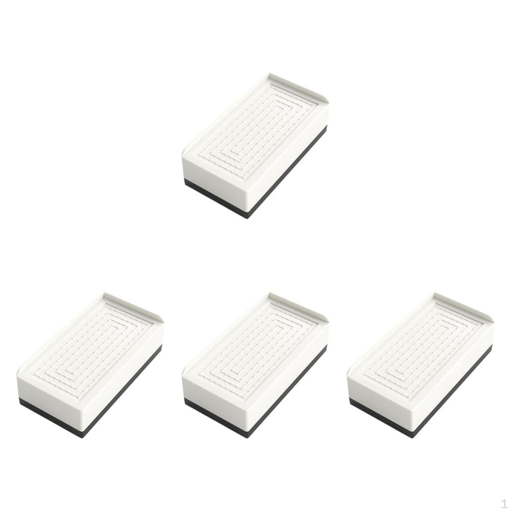 4 Pack Furniture Elevators Rectangle Bed Lifting Blocks Heavy Duty Sofa for Desk Washing