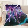 Blanket KPop Warm Soft Demon Plush Blanket for Sofa Living Room Office Bedroom Travel Hunters Gift Flannel