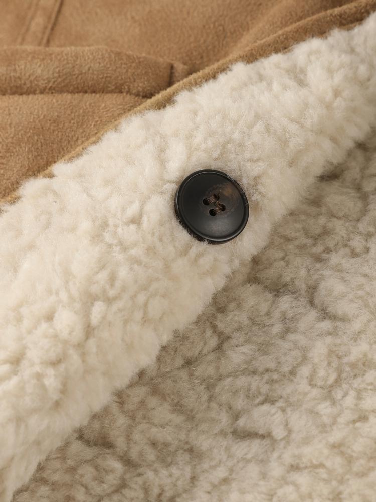 Women's Double-sided Winter Jacket Stand Up Collar Warm Jacket Women's Suede Lamb Wool Jacket Fashionable Thick Jacket Autumn and Winter