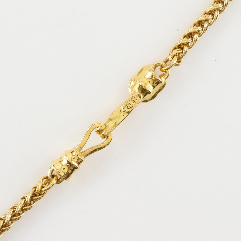 Chanel COCO Mark Necklace Vintage Plated Gold 84.6g Women Used